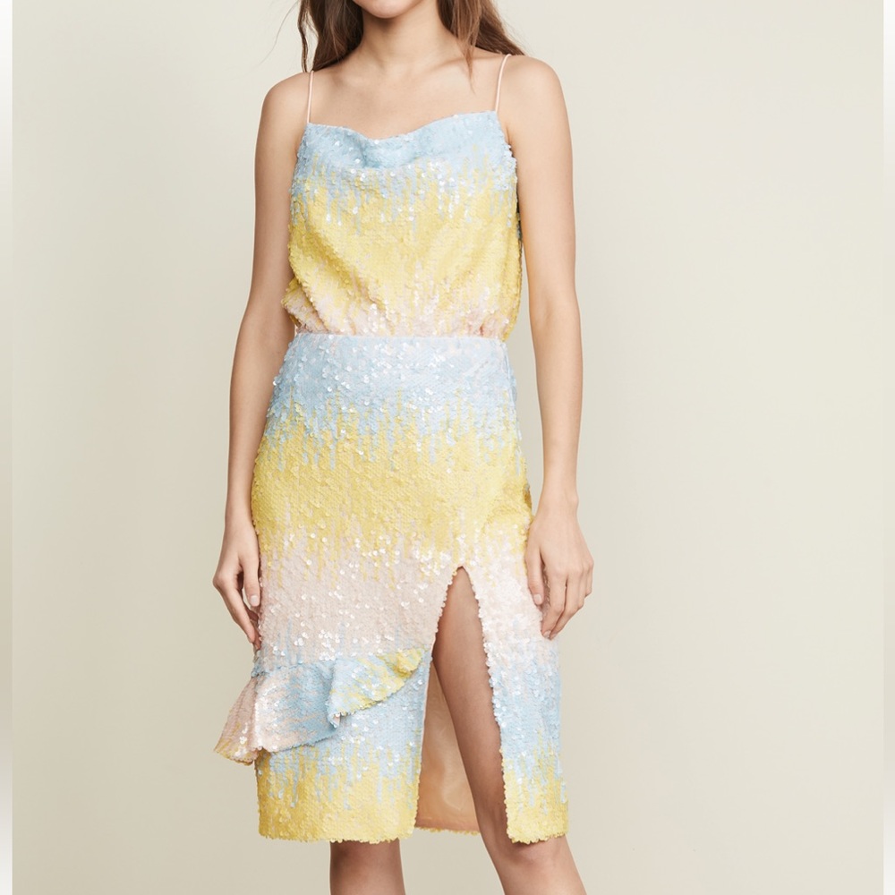 Endless Rose two-piece colorblock sequin Easter spring dress